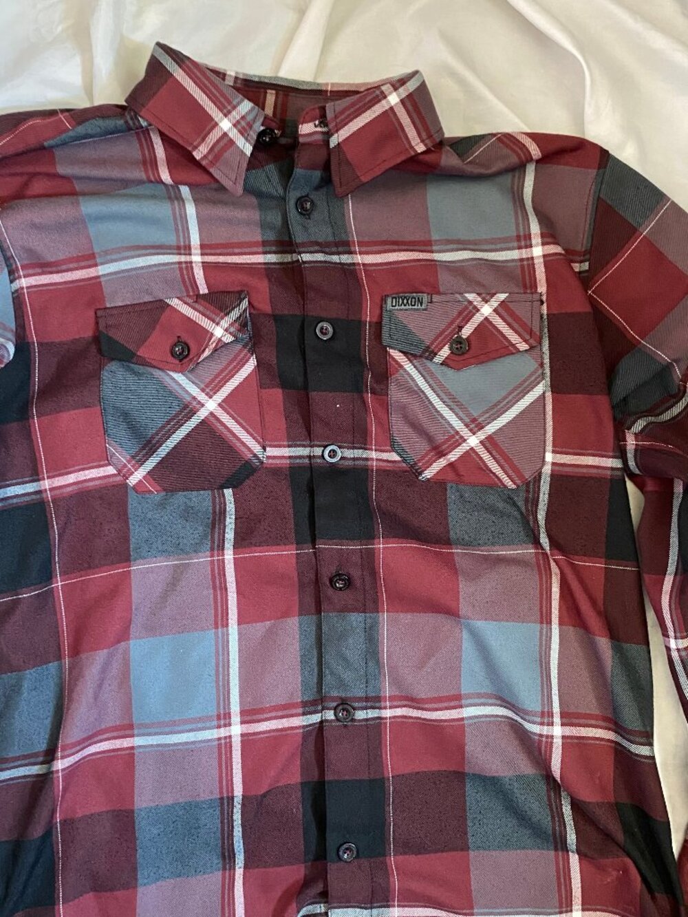 Dixxon Flannel Company Plaid Long Sleeve Button Up Shirt Mens Size LT